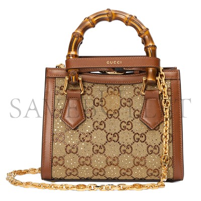 GUCCI DIANA CRYSTALS SMALL TOTE BAG 707449 (20*16*10cm)